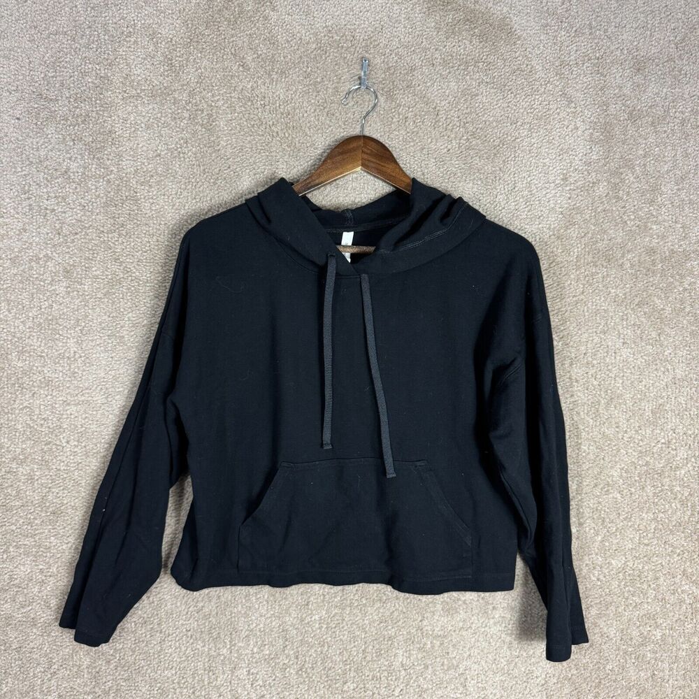 The Group Babaton Cropped Hoodie‎ Womens Size XS Black Pullover Long Sleeve Boxy